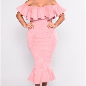 fashion nova Aliana Suede Dress - Dusty Pink